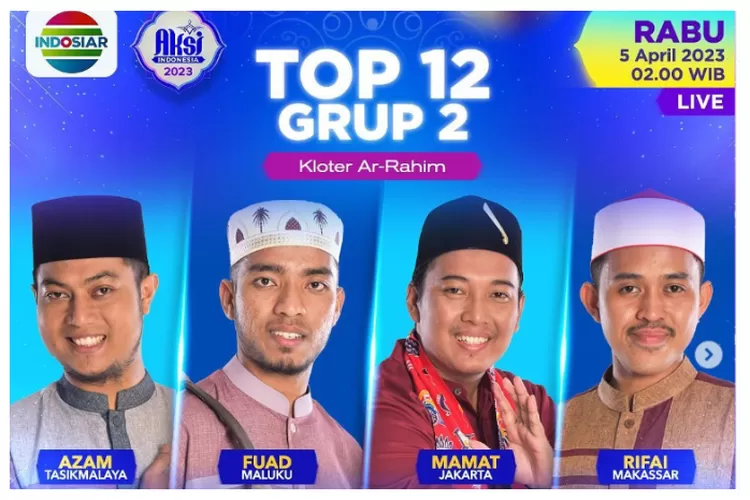 AKSI Indonesia 2023 Indosiar Top 12 Grup 2 Kloter Ar-Rahim (screenshot Instagram/ officialaksi.indosiar)