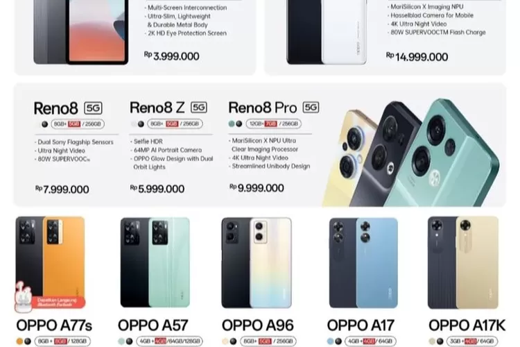 Cek Harga Hp Oppo Terbaru April 2023, OPPO Reno 8 T 5G Paling Banyak ...