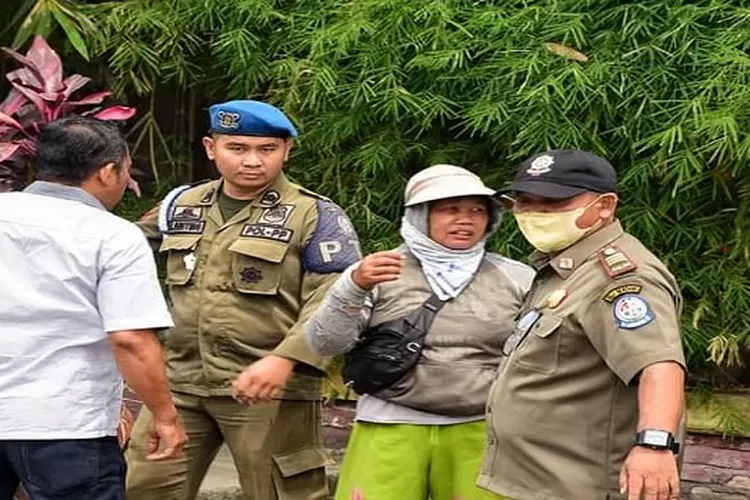 Gepeng terjaring tim gabungan di Simpang empat Timbangan Lubuk Pakam (Realitasonline/zul)