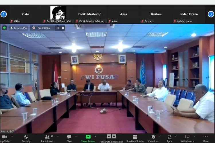Webinar tata cara pelaksanaan pemilu 2024. (Dok PWI)
