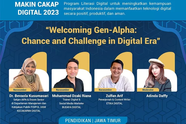 diskusi virtual bertema &ldquo;Welcoming Gen-Alpha: Chance and Challenge ini Digital Era&rdquo; yang diselenggarakan Kementerian Komunikasi dan Informatika (Kemenkominfo) bekerja sama dengan Siberkreasi Indonesia. (Istimewa )