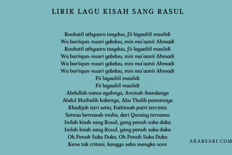 Lirik Lagu Kisah Sang Rasul Rohatil Athyaru Tasydu Sebuah Kisah Perjalanan Hidup Nabi