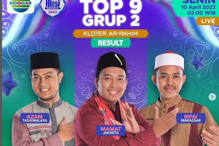 AKSI Indonesia 2023 Indosiar Top 9 Grup 2 Kloter Ar-Rahim Result (screenshot Instagram/ officialaksi.indosiar)