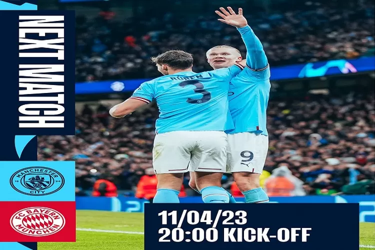 Manchester City vs Bayern Munchen Perempat Final Leg 1 Liga Champions 2023 Pertemuan ke 11 Kali Adu Strategi (www.instagram.com/@mancity)