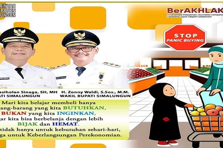 Bupati Simalungun melalui surat edarannya himbau masyarakat belanja bijak  (Realitasonline/SS)