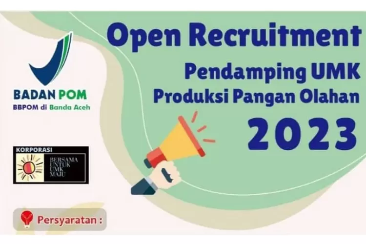 Lowongan kerja BPOM terbuka untuk Fresh Graduate (Instagram @bpom.aceh)