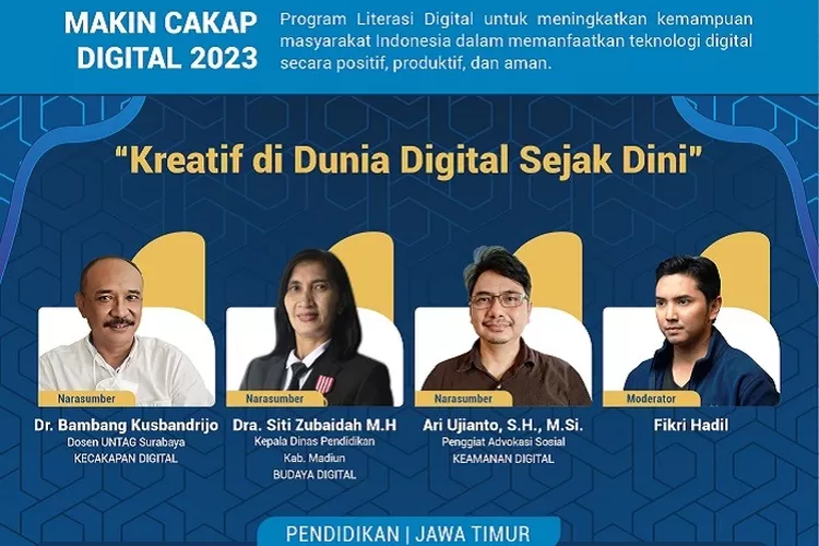Diskusi virtual bertema &ldquo;Kreatif di Dunia Sejak Dini&rdquo; diselenggarakan Kemenkominfo bekerja sama dengan Siberkreasi Indonesia. (Istimewa )