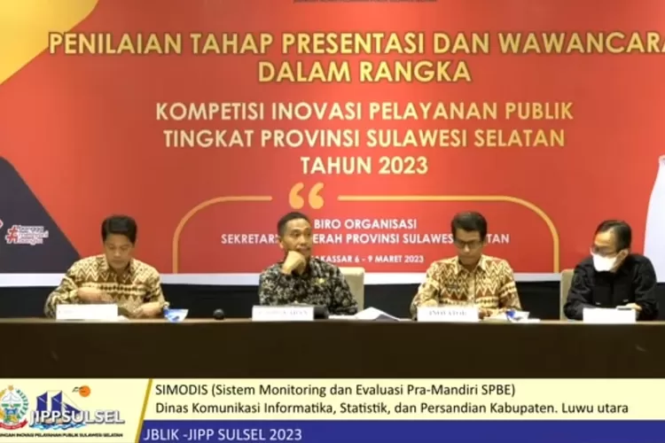 Selamat! Inovasi SIMODIS Luwu Utara Pemenang Top 30 KIPP Sulsel (Dok. LHR)
