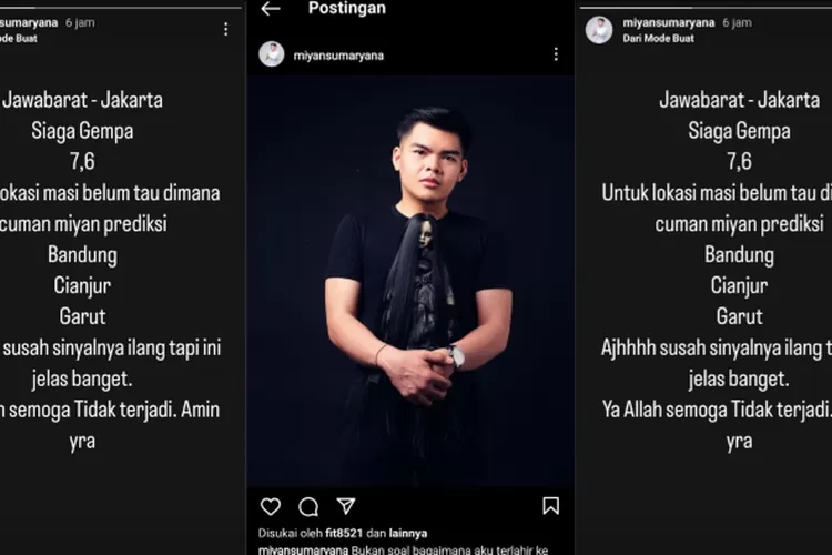 GEGER! Anak Indigo Miyan Kembali Ramal Jawa Barat-Jakarta Siaga Gempa 7 ...