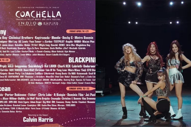 Potret BLACKPINK dalam festival musik Coachella 2023  (Instagram @coachella)
