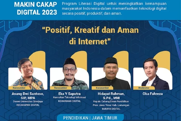 Diskusi virtual bertema &ldquo;Positif, Kreatif, dan Aman di Internet&rdquo; yang diselenggarakan Kementerian Komunikasi dan Informatika (Kemenkominfo) bekerja sama dengan Siberkreasi Indonesia. (istimewa )