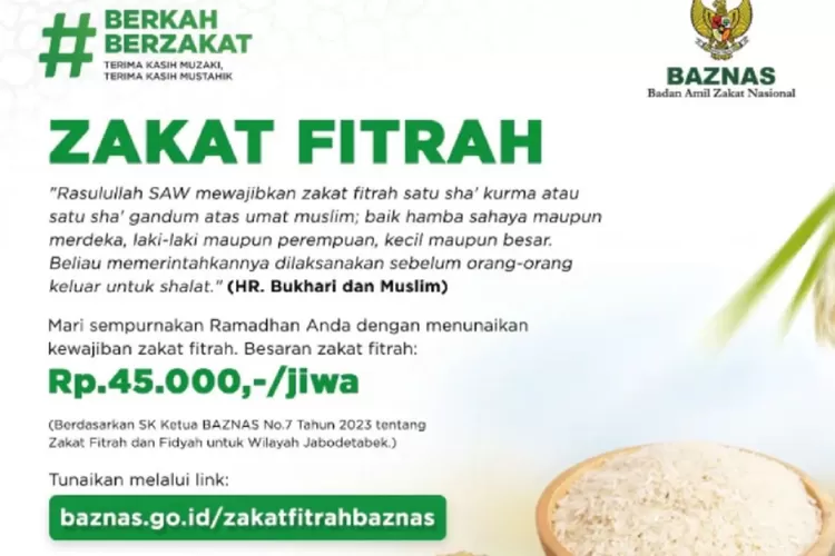 Cara Membayar Zakat Fitrah Online Lewat Baznas