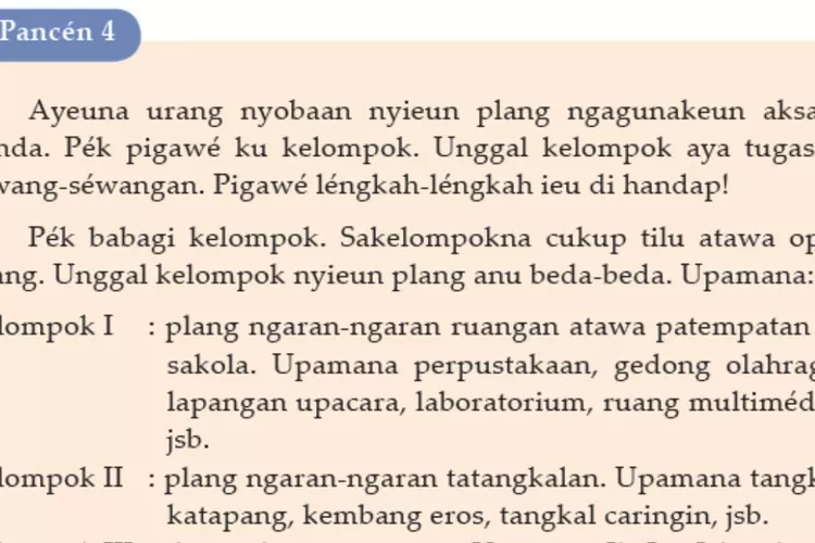 Pancen 4 Bahasa Sunda kelas 7 halaman 108 109 Kurikulum 2013