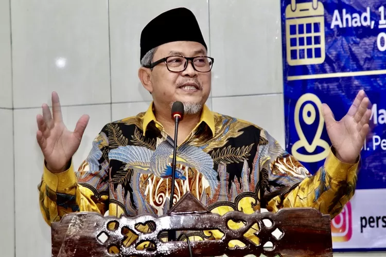 Ketua Umum Pimpinan Pusat Persatuan Islam Ustaz Jeje Zaenudin memberikan pesan Idulfitri 1444 - Foto: Henry Lukmanul Hakim