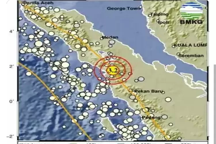 Telah terjadi gempa bumi berkekuatan magnitudo 3,2 di Tapanuli Selatan Sumatera Utara