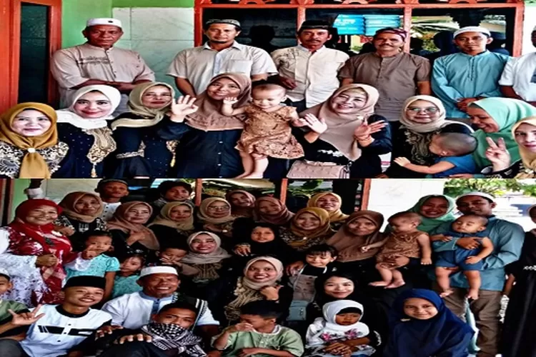 Foto bersama keluarga Alm. Minan sekeluarga dirumah kediaman  (RealitasOnline.id/MA)