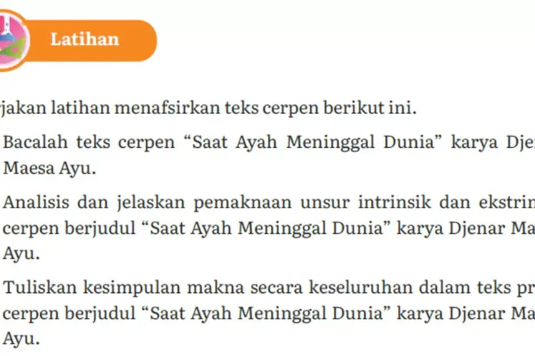 Latihan Bahasa Indonesia kelas 11 halaman 173 Kurikulum Merdeka