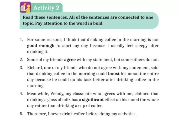 Activity 2 Bahasa Inggris kelas 11 halaman 150