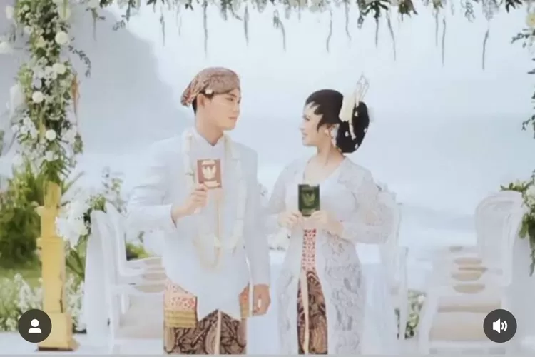 Tri Suaka menikahi Nabila Maharani di Yogya, Kamis (27/4/2023). (tangkapan layar instagram @nabilaamw)