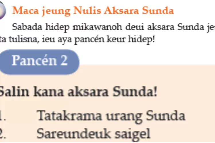 pancen 2 Bahasa Sunda kelas 7 halaman 106