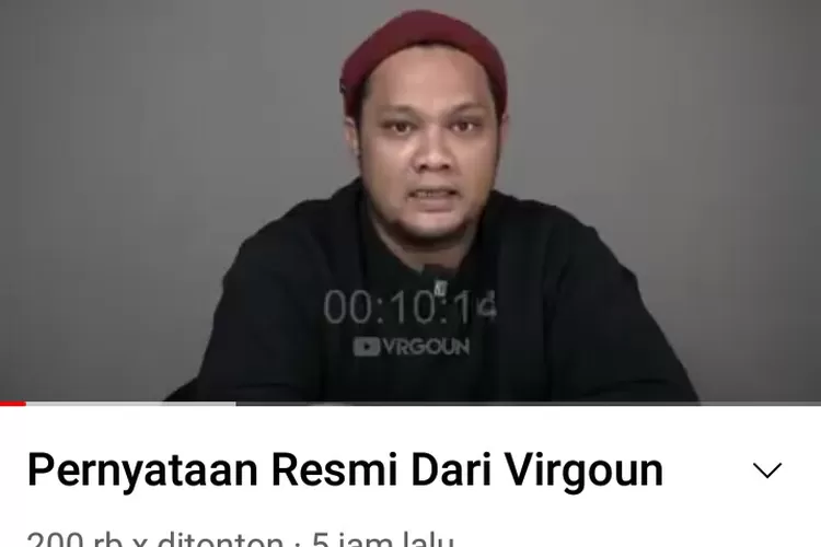 vIRGOUN membuat pernyataan resmi terkait persoalan yang membelitnya, terutama soallagu  (tangkapan layar youtube @virgoun)