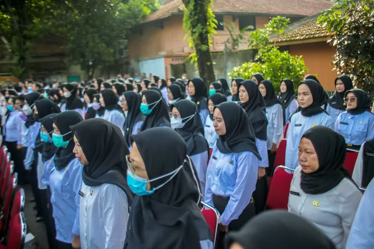 Ratusan PNS dan PPPK di Pemerintah Kota Bogor yang baru dilantik. (Prokompim Kota Bogor)