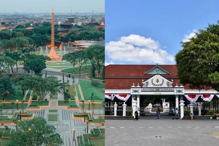 Perbandingan wisata di Jakarta dan Yogyakarta saat libur lebaran 2023 dikomentari oleh warganet (kolase foto dari laman kebudayaan.jogjakota.go.id dan tamanmini.com)