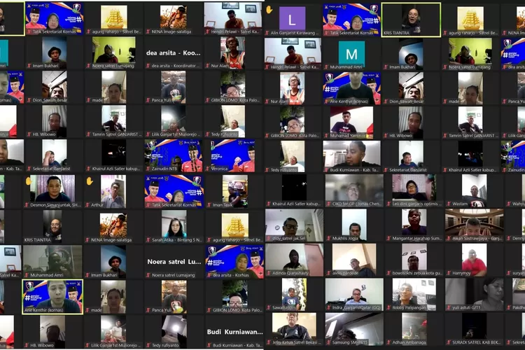 Suasana Halalbihalal Satrel Ganjarist secara Virtual  (Istimewa/KetikPos)