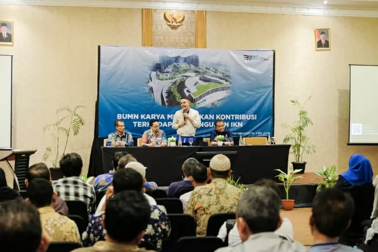 Acara sosialisasi UU No 3  tahun 2023 tentang IKN di salah satu hotel di Jawa Timur, Rabu (3/5/2023) 