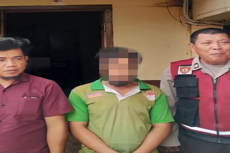 Tersangka pencabulan ditahan di Polres Taput.  (Humas Polres Taput)