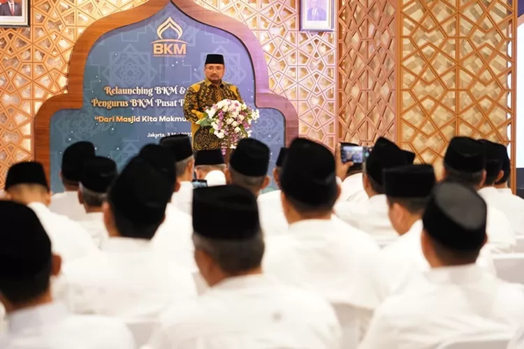 Menteri Agama Yaqut Cholil Qoumas hari ini mengukuhkan pengurus Badan Kesejahteraan Masjid (BKM) periode 2022 - 2026