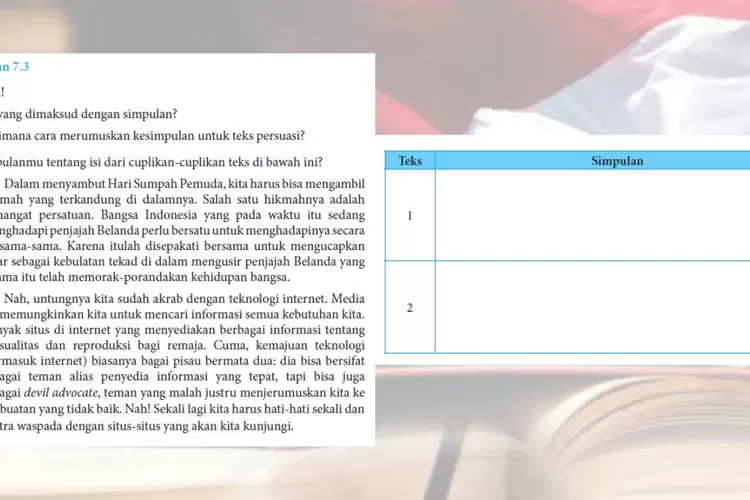 Kegiatan 7 3 Bahasa Indonesia kelas 8 halaman 183 Kurikulum 2013