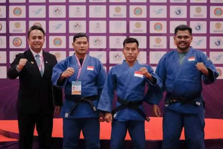 Atlet blind judo NPC Indonesia saat tryout di Kazakhstan (Istimewa NPC Indonesia)