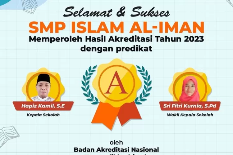 SDIT Islam Al Iman Raih Akreditasi A Unggul