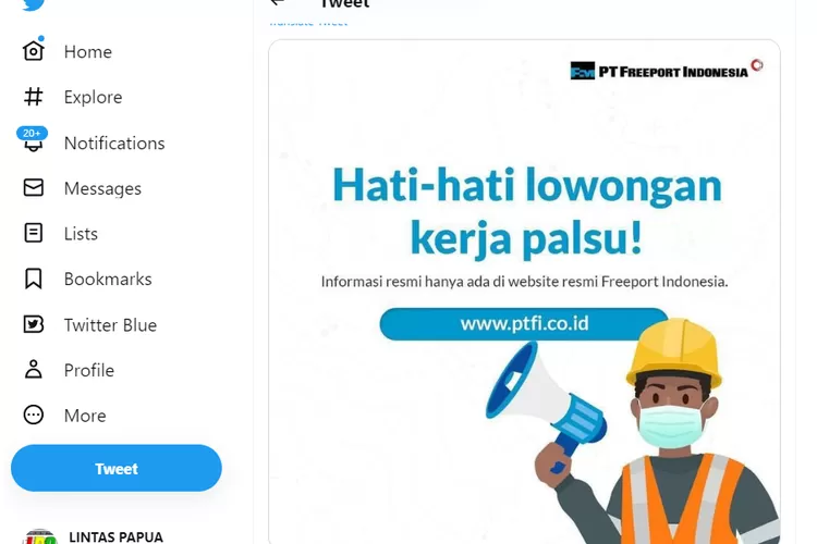 Waspada Informasi Atau Tawaran Kerja Palsu Mengenai PT. Freeport ...