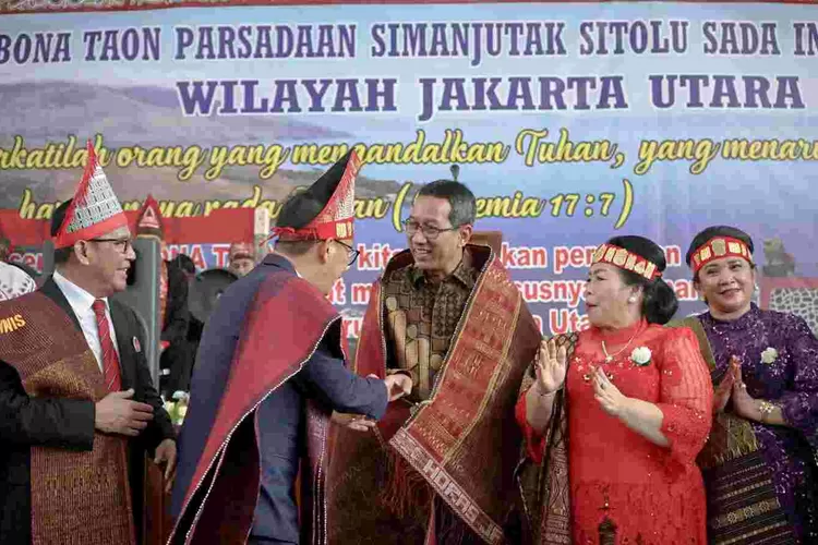 Pj Gubernur DKI Jakarta Heru Budi  Hartono menghadiri  perayaan Tahun Baru PSSSI wikayah Jakarta Utara, Minggu (7/5/2023) (.)