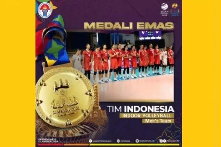 Timnas Voli Putra Indonesia sukses merebut medali emas SEA Games XXXII Tahun 2023 Kamboja, Senin (Ist)