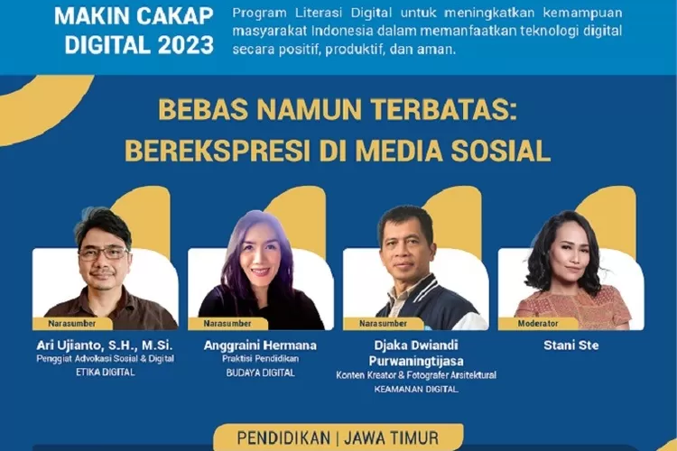 Diskusi virtual bertajuk &ldquo;Bebas Namun Terbatas: Berekspresi di Media Sosial&rdquo;  diselenggarakan Kemenkominfo bekerja sama dengan Siberkreasi Indonesia. (istimewa )