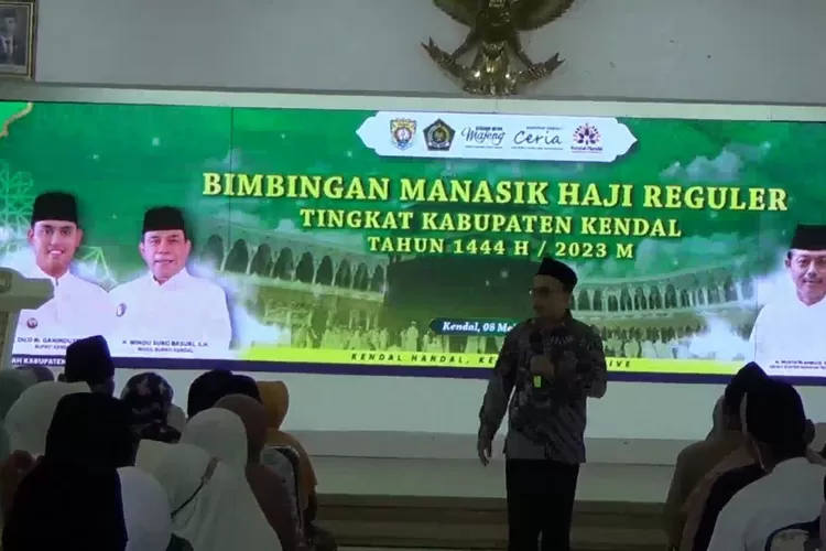 Bimbingan manasik haji 2023 di pendopo bahurekso Senin 08 Mei 2023. (edi prayitno/kontributor Kendal)