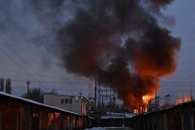 Potret ibukota Kyiv yang dihantam oleh Rusia