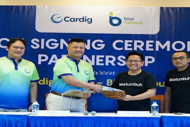 Perusahaan Startup Bisatumbuh menandatangani nota kesepahaman (MOU)  dengan PT Cardig International (istimewa )