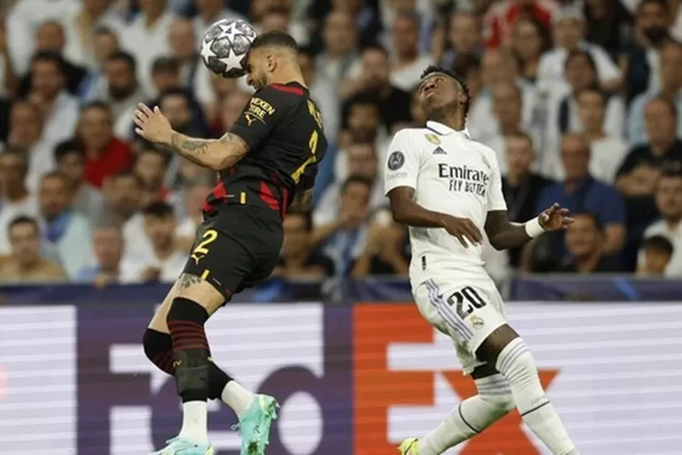 Vinicius Junior menjadi pembeda pada menit ke-36 untuk membawa Real Madrid unggul 1 - 0 di babak pertama.