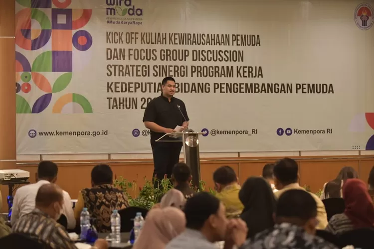 Menteri Pemuda dan Olahraga Republik Indonesia (Menpora RI) Dito Ariotedjo mengungkapkan bahwa keberhasilan program kewirausahaan pemuda tingkatkan Indikator Indeks Pembangunan Pemuda (IIPP) (AG Sofyan )