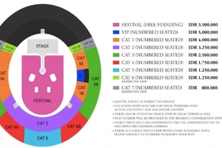 Bocoran Layout dan Harga Tiket Coldplay di GBK Jakarta