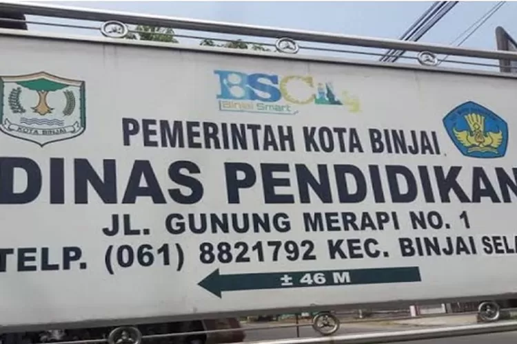 Plang Dinas pendidikan Pemko Binjai (Realitasonline/ND)
