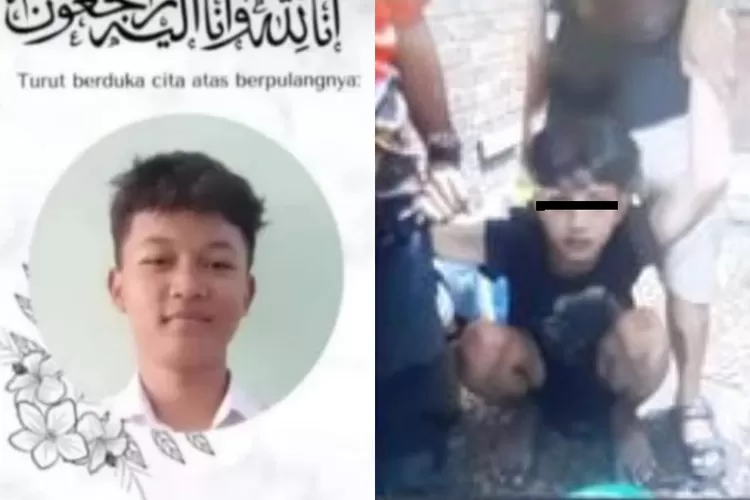 Agi alias Tukul (kanan), pelaku pembacokan Arya (kiri) siswa SMK di Bogor yang baru tertangkap di Yogyakarta (Twitter/jogmfs)