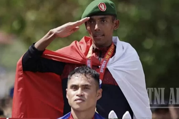 Raih medali emas SEA Games, Lettu Inf Agus Prayogo turun di cabang atletik lari marathon putra. (Dispenad)