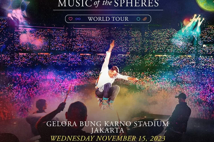 Poster Konser Coldplay 2023 (Instagram @goodlifebca)