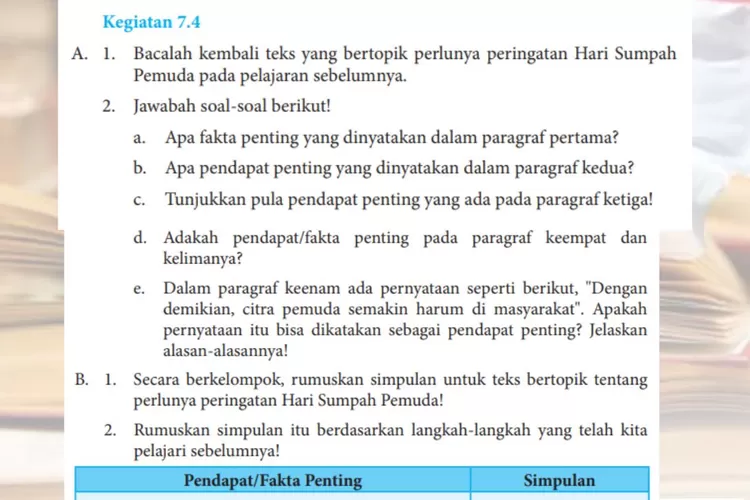 Kegiatan 7 4 Bahasa Indonesia kelas 8 halaman 184 185 Kurikulum 2013