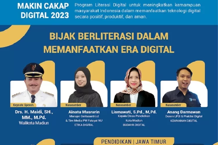 Diskusi virtual bertema &ldquo;Bijak Berliterasi dalam Memanfaatkan Era Digital&rdquo; diselenggarakan Kementerian Kemenkominfo bekerja sama dengan Siberkreasi Indonesia (istimewa )